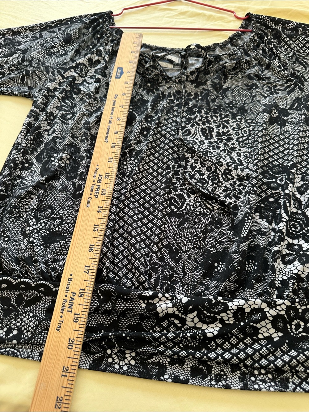 Van Heusen Black Floral V-Neck Blouse with Mixed Print off shoulder soft - Picture 11 of 14